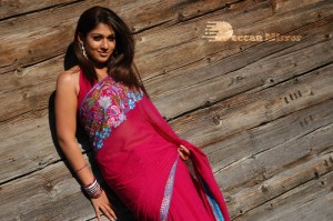 Actress Nayanthara in a Pink Saree