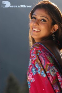 Actress Nayanthara in a Pink Saree