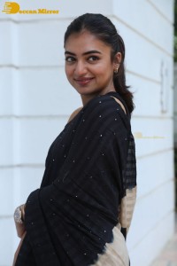 Telugu Actress Nazriya Nazim in a Black Saree
