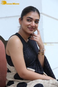 Telugu Actress Nazriya Nazim in a Black Saree