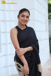 Telugu Actress Nazriya Nazim in a Black Saree