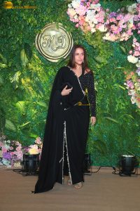 actress neha dhupia gorgeous in a black dress at a function