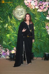 actress neha dhupia gorgeous in a black dress at a function