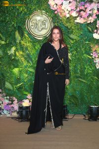 actress neha dhupia gorgeous in a black dress at a function