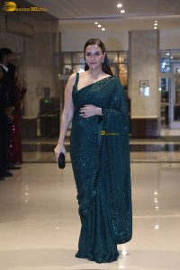 actress neha dhupia lovely in a green saree
