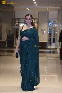 actress neha dhupia lovely in a green saree