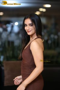 actress neha krishna gorgeous in a brown dress