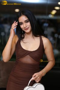 actress neha krishna gorgeous in a brown dress