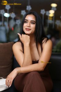 actress neha krishna gorgeous in a brown dress