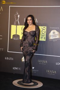 actress neha sharma dazzles at a movie event in a black dress