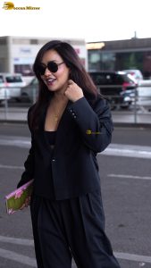 sisters neha sharma and aisha sharma super stylish at mumbai airport