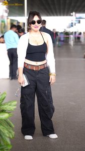 bollywood actress neha sharma sexy in a black top