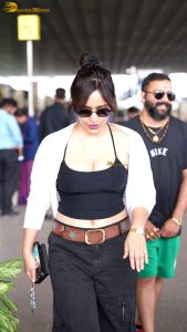 bollywood actress neha sharma sexy in a black top