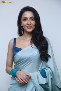 actress Neha Shetty ravishing looks in a blue saree