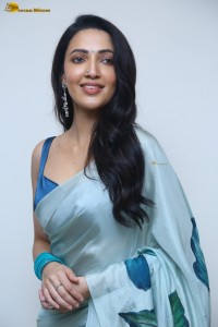 actress Neha Shetty ravishing looks in a blue saree