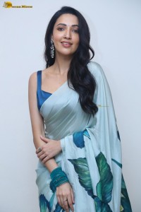 actress Neha Shetty ravishing looks in a blue saree
