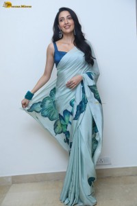 actress Neha Shetty ravishing looks in a blue saree