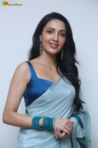 actress Neha Shetty ravishing looks in a blue saree