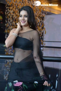 Nidhhi Agerwal in a Black Saree
