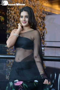 Nidhhi Agerwal in a Black Saree