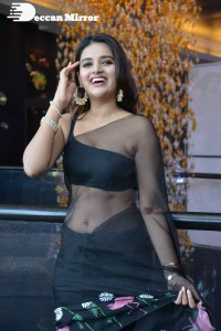Nidhhi Agerwal in a Black Saree