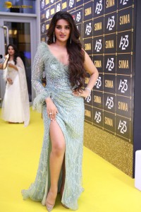 actress Nidhhi Agerwal sizzling looks at a function