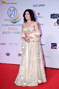 actress Niharica Raizada gorgeous in a white lehenga choli dress