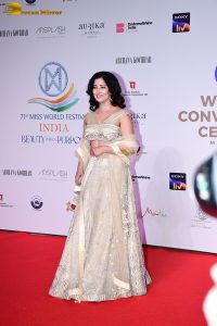 actress Niharica Raizada gorgeous in a white lehenga choli dress