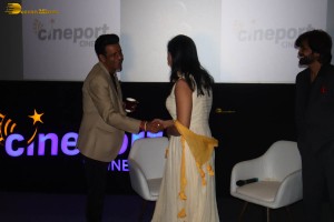 Niharica Raizada and Manoj Bajpayee inaugurate Cineport Cinemas in Gurgaon