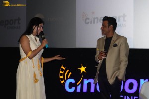 Niharica Raizada and Manoj Bajpayee inaugurate Cineport Cinemas in Gurgaon