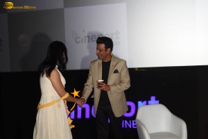 Niharica Raizada and Manoj Bajpayee inaugurate Cineport Cinemas in Gurgaon
