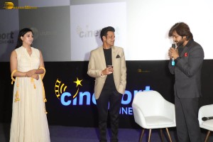 Niharica Raizada and Manoj Bajpayee inaugurate Cineport Cinemas in Gurgaon