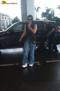 actress Nikita Dutta chic look at mumbai airport