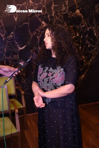 South Indian Actress Nithya Menen at a movie funciton