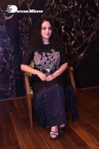 South Indian Actress Nithya Menen at a movie funciton