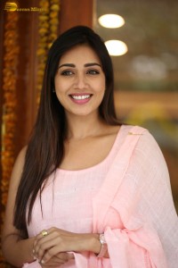 indian actress nivetha pethuraj in a pink salwar kameez dress