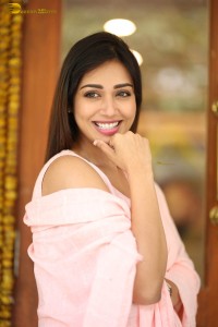 indian actress nivetha pethuraj in a pink salwar kameez dress
