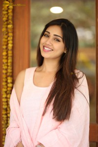 indian actress nivetha pethuraj in a pink salwar kameez dress