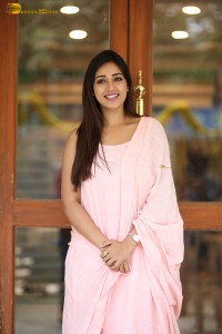 indian actress nivetha pethuraj in a pink salwar kameez dress