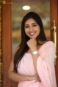 indian actress nivetha pethuraj in a pink salwar kameez dress