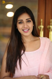 indian actress nivetha pethuraj in a pink salwar kameez dress