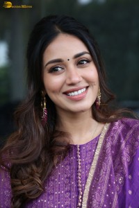 actress Nivetha Pethuraj gorgeous in a purple color salwar dress