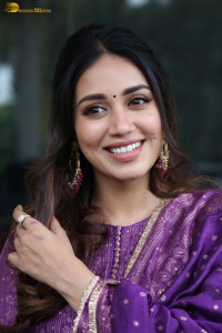 actress Nivetha Pethuraj gorgeous in a purple color salwar dress