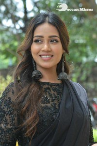 Actress Nivetha Pethuraj dressed in all black for a photoshoot