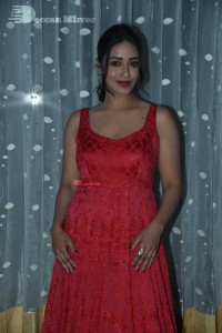 Actress Nivetha Pethuraj glamorous in a Red Dress attending the pre release function of movie Paagal