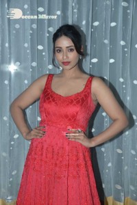 Actress Nivetha Pethuraj glamorous in a Red Dress attending the pre release function of movie Paagal