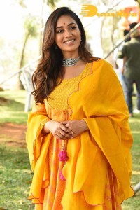 Nivetha Pethuraj in a Yellow Salwar Kameez Dress