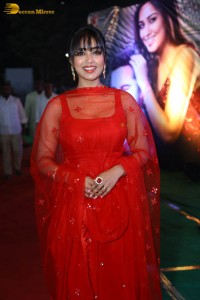 Nivetha Pethuraj cute in a red salwar dress at a party
