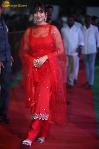 Nivetha Pethuraj cute in a red salwar dress at a party