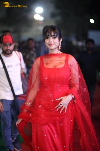 Nivetha Pethuraj cute in a red salwar dress at a party